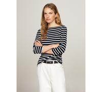 Tommy Hilfiger Cody Stripe Boat Neck Tee, Desert Sky/Ecru