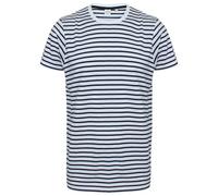 Breton Striped Short Sleeve Crew Neck T Shirt Casual Soft Cotton Top Men Women
