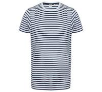 Breton Striped Short Sleeve Crew Neck T Shirt Casual Soft Cotton Top Men Women