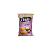 Brets Aioli Crisps Crinkle Cut - Garlic Crisps Alioli Garlic Sauce Crisps Gluten Free Made with 100% French Potatoes Made in France No Perservatives No Added MSG