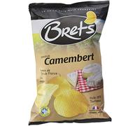 Brets Camembert Crisps Crinkle Cut - Gluten Free Made with 100% French Potatoes Made in France No Preservatives No Added MSG
