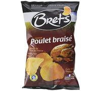 Brets Chicken Crisps Crinkle Cut - Made with 100% French Potatoes Made in France No Perservatives No Added MSG