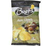 Brets Mushroom Crisps Crinkle Cut - Cepes Crisps Gluten Free Made with 100% French Potatoes Made in France No Perservatives No Added MSG