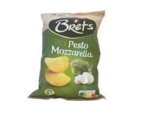 Brets Pesto Mozzarella Crisps Crinkle Cut - Gluten Free Made with 100% French Potatoes Made in France No Perservatives No Added MSG