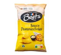 Brets Sauce Pomme Frites Crisps Crinkle Cut 10x125g - Made with 100% French Potatoes Made in France No Perservatives No Added MSG Gluten Free