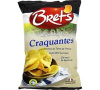 Brets Sea Salt Crisps Crinkle Cut - 10x125g Gluten Free Made in France Gluten Free No MSG