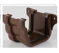 Brett Martin 106mm Prostyle (Ogee) Gutter Union Bracket Joiner BR084BR Brown