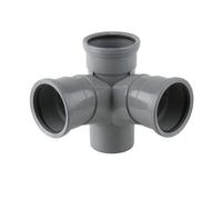 Brett Martin 110mm Push-Fit Soil 92.5 Triple Socket Corner Branch Colo 110mm Push-Fit Soil 92.5 Triple Socket Corner Branch