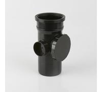 Brett Martin 110mm Push-Fit Soil Single Socket Access Pipe Colour: Bla 110mm Push-Fit Soil Single Socket Access Pipe
