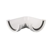 Brett Martin 120 Degree Gutter Angle Colour: Artic White Brett Martin 112mm Half round Gutter Angle 120