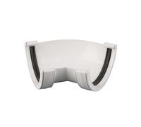 Brett Martin 135 Degree Gutter Angle Colour: Artic White Brett Martin 112mm roundstyle Gutter Angle 135