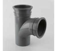 Brett Martin 160mm 92 1/2 Double Socket Soil Pipe Branch Without Bosse 160mm 92 1/2 Double Socket Soil Pipe Branch Without Bosses Grey
