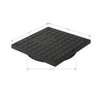 Brett Martin 300mm Diameter Shallow Access Chamber Square Double Seal 280mm Diameter Shallow Access Chamber Square Double Seal Lid (lid 300x300)