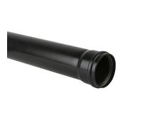 Brett Martin 4M Single Socket Pipe Colour: Black 110mm Push-Fit Soil 4m Single Socket Pipe