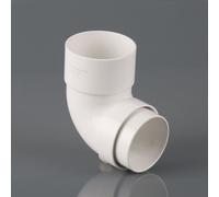 Brett Martin 68mm Round Downpipe 92 1/2 Downpipe Bend Colour: Artic Wh Brett Martin 68mm Round Downpipe 92 1/2 Downpipe Bend