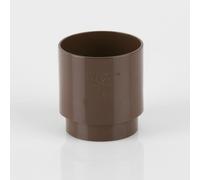Brett Martin 68mm Round Downpipe Connector Colour:: Brown 68mm Round Downpipe Connector