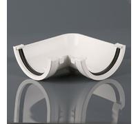 Brett Martin Angle 90 Degree for 112mm Roundstyle Half-Round Gutter System White BR048W