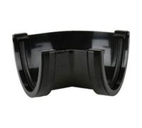 Brett Martin Deep Style Gutter Angle 115mm Black Plastic 135 Degree Home Diy Guttering Downpipe Connector Redirect Rainwater Flow
