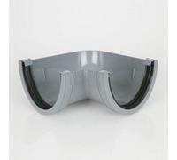 Brett Martin Deep Style Gutter Angle 170mm Grey Plastic 90 Degree Home Diy Guttering Downpipe Connector Redirect Rainwater Flow