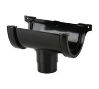 Brett Martin Deep Style Running Outlet 115mm Black Home Diy Guttering Downpipe Connector Bracket Rainwater Drainage System