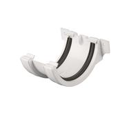 Brett Martin Joint/Union Bracket Colour: Artic White Brett Martin Roundstyle 112Mm Gutter Joint Bracket