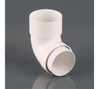 Brett Martin Round Downpipe Bend 68mm Arctic White 112.5 Degree Branch Offset Angle Rainwater Gutter Drainage System Home Diy Construction