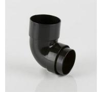 Brett Martin Round Downpipe Bend 68mm Black 92.5 Degree Branch Offset Angle Rainwater Gutter Drainage System Home Diy Construction