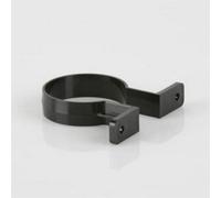 Brett Martin Round Downpipe Bracket 68mm Black Rainwater Guttering Drainage Waste Water System Home Diy Building Construction