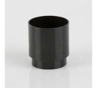 Brett Martin Round Downpipe Connector 68mm Black Rainwater Guttering Drainage Waste Water System Home Diy Building Construction