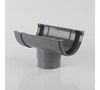 Brett Martin Running Outlet Colour:: Grey 170mm Deepstyle Gutter Running Outlet