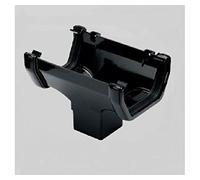 Brett Martin Running Outlet for 114mm Squarestyle Gutter system BLACK BR055B