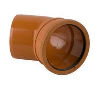 Brett Martin Single Socket Bend 110mm Round 45 Degree Angle Underground Drain Fitting Plumbing Drainage System Pipe Elbow