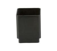 Brett Martin Square Downpipe Connector 65mm Black Rainwater Guttering Drainage Waste Water System Home Diy Building Construction