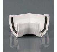 Brett Martin Square Edge Gutter Angle 114mm Arctic White Plastic 135 Degree Home Diy Guttering Downpipe Connector Redirect Rainwater Flow