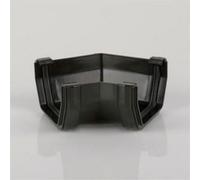 Brett Martin Square Edge Gutter Angle 114mm Black Plastic 135 Degree Home Diy Guttering Downpipe Connector Redirect Rainwater Flow