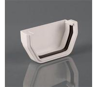 Brett Martin Square Edge Gutter Stop End 114mm Arctic White Home Diy External Guttering Downpipe Connector Cap Off Prevents Water Spills