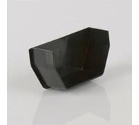 Brett Martin Square Edge Gutter Stop End 114mm Black Home Diy Internal Guttering Downpipe Connector Cap Off Prevents Water Spills