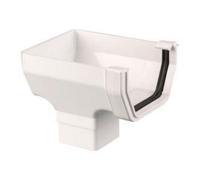 Brett Martin Square Edge Stop End Running Outlet 114mm Arctic White Home Diy Guttering Downpipe Connector Bracket Rainwater Drainage System