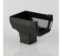 Brett Martin Square Edge Stop End Running Outlet 114mm Black Home Diy Guttering Downpipe Connector Bracket Rainwater Drainage System