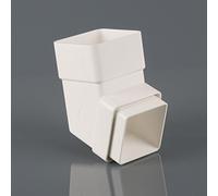 Brett Martin Squarestyle Downpipe 112.5 Degree Top & Bottom Offset Bend BR509W WHITE