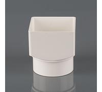 Brett Martin Squarestyle Downpipe 65mm Square to 68mm Round Adaptor BR517W White