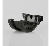 Brett Martin Union/Joint Bracket for 112mm Roundstyle Half-Round Gutter System Black BR044B