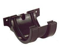 Brett Martin Union/Joint Bracket for 112mm Roundstyle Half-Round Gutter System CAST Iron Effect Black BR044CIB