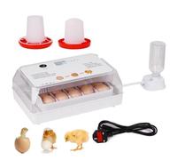 BREUAILY 15 Egg Incubator 3 In 1 Fully Automatic Poultry Hatcher Quail Egg Incubator with LED Egg Light Automatic Temperature Control & Automatic Egg Turner