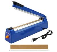 BREUAILY 300mm Heat Sealer Impulse Heat Sealer Portable Plastic Bag Sealer Manual Seal Food Packing Machine With Replacement Kit for PP PE Mylar Plastic Bag