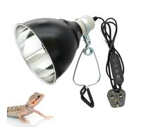 BREUAILY 7.5 inch Tortoise Reptile Heat Lamp, Turtle UVA UVB Light with Clip and Switch, E27 BulbsBasking Lamp Adjustable Holder for Lizard, Snake, Chameleon, Beared Dragon, Max 100 W[Energy Class A]