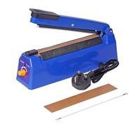BREUAILY Impulse Heat Sealer 200mm Portable Heat Sealer Machine Manual Bag Sealer with 8 Gear Temperature Adjustment for Mylar Plastic Bags PP PE Balloon 2mm Seal Width (8 Inch)