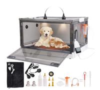 BREUAILY Pet Brooder Box Intelligent Brooder Box with Heating Lamp Oxygenator Temperature and Humidity Detection Small Animals Brooder for Chicks Duckling Parrot Cat Snakes Lizards (55L)