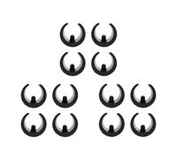 Breuer Chair Company Replacement Cesca Single-Prong U-Shape Plastic Caps U-Caps by Furnish Theory (Black; Set of 12)