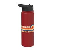 Brevard Retro 70s 80s Sunset Stripe Stainless Steel Insulated Water Bottle